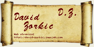 David Zorkić vizit kartica